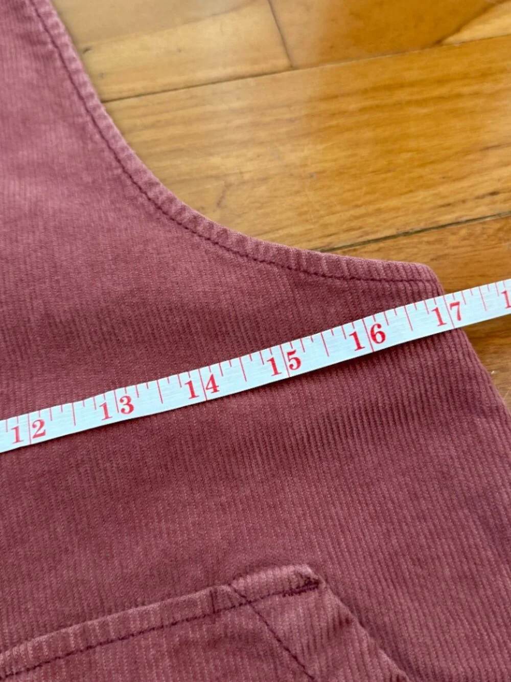 Women American Eagle Corduroy Overall Dress Mauve Pink Size Small Summer Casual - Picture 3 of 7